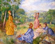 Pierre-Auguste Renoir, Young Ladies Playing Badminton
